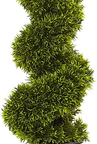 Nearly Natural 3ft Plastic Spiral Topiary with Deco Planter