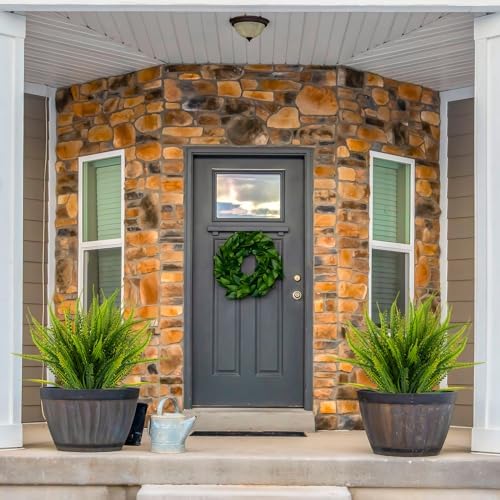 Faux Boston Fern Outdoor Greenery 12 Bundles with Flowers