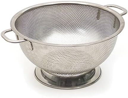 RSilver Endurance Kitchen Collection Colander - 3 Quart 188 Stainless Steel Pierced Disk