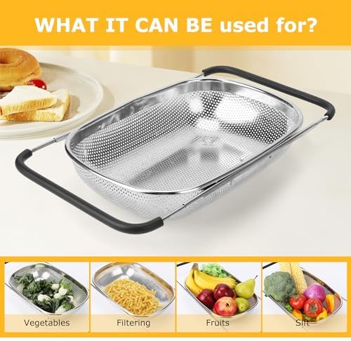Premium Expandable Colander for Kitchen Use