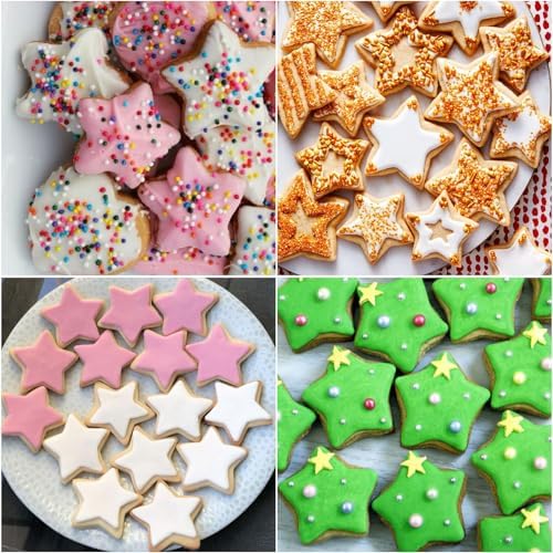 AIERSA Star Cookie Cutter 20 Cavities Mini Metal for Baking Happiness