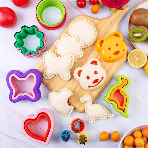 48 Pcs Sandwich Cutter for Kids - Food Grade Stainless Steel PP