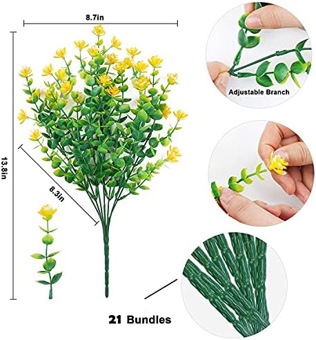 21-Bundle Realistic Faux Plants
