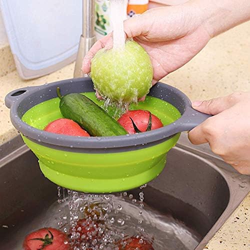 2-Pack Foldable Silicone Strainer with Handles