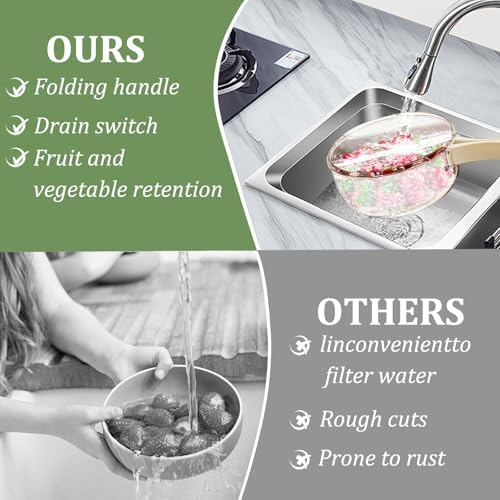 Fengshouian 2-in-1 Fruit Drainer Preserve Basket