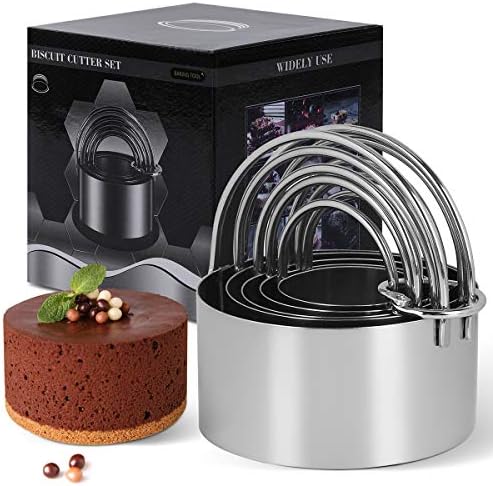 Round Biscuit Cutter Set - Stainless Steel Party Favor with Handle