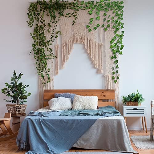CQURE 24-Pack 168ft Artificial Ivy Fake Vines