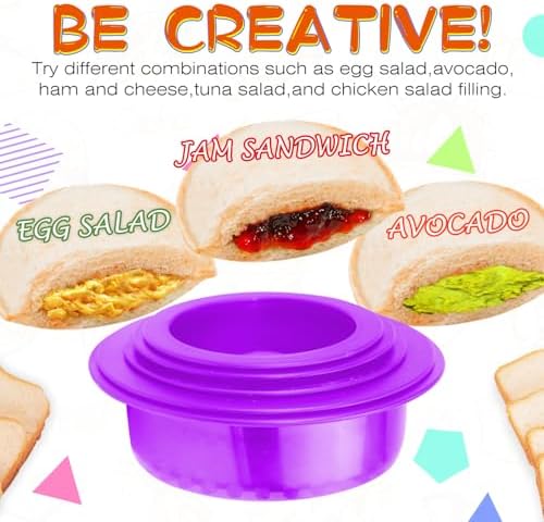 HiYZ 5 Pack Crustless Sandwich Cutters
