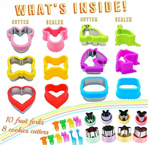 Cute Shapes BANIC 24Pcs Sandwich Cutter Set