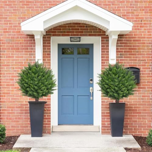 Artificial Set of 2 Cedar Topiary Ball Trees 165