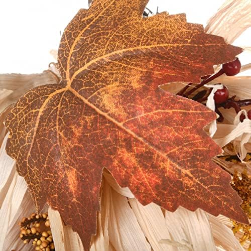 30 Harvest Teardrop with Maple Leaves Brown
