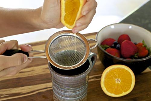 Fine Mesh Stainless Steel Tea Strainer with Non-Slip Handle 3 inches