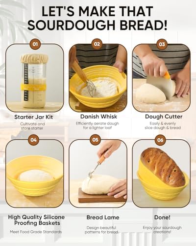 Sourdough Bread Baking Supplies 34 OZ Starter Kit