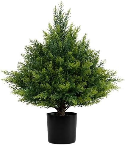 JoyPower 19T Artificial Cedar Topiary Tree for IndoorOutdoor