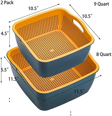 Jucoan 2-Pack Large Kitchen Strainer Colander Bowl Set