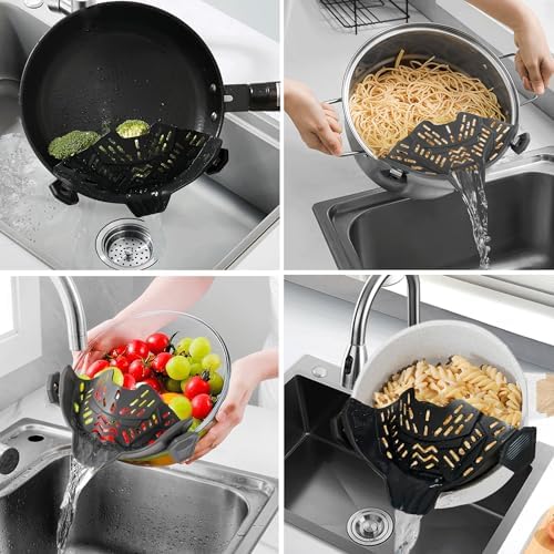 ASMEFY 2-Piece Kitchen Clip-On Strainer