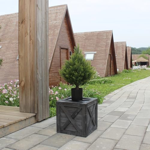 JoyPower 19T Artificial Cedar Topiary Tree for IndoorOutdoor