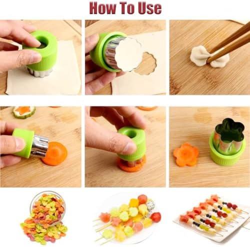 YomiFamily Fruit Vegetable Cutter Stamp Set 9 Pieces