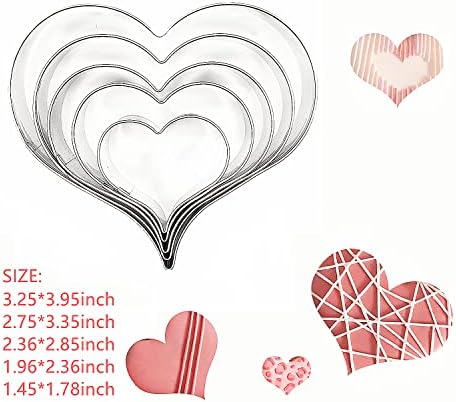 Stainless Steel Heart Cookie Cutters for Baking