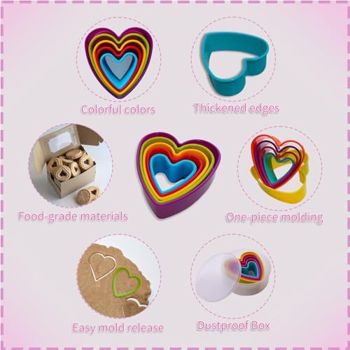 5-Piece Heart Cookie Cutter Set for Quick and Perfect Cookies