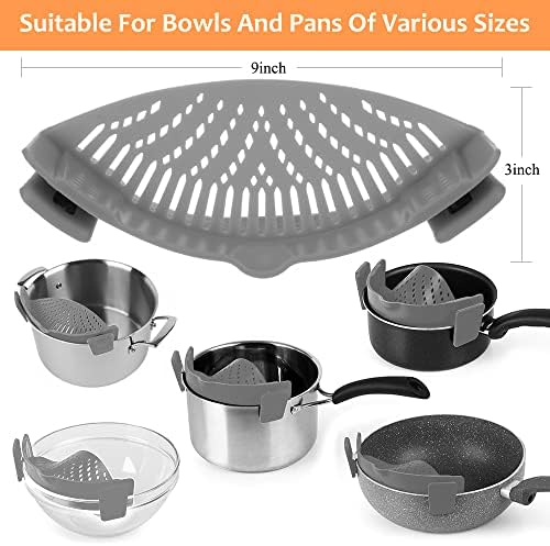 Sturdy Clip-On Spaghetti and Pasta Strainer