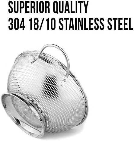 High-Quality Stainless Steel Micro-Perforated 5-Quart Colander