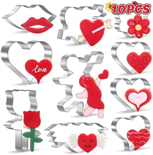 Adorable Heart-Shaped Cookie Cutters for Kids Valentines Lunch Ideas