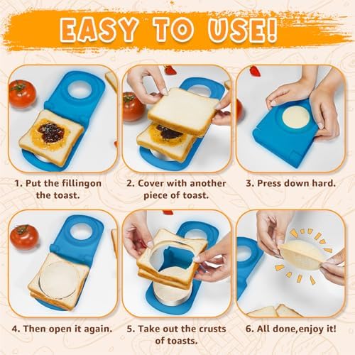 Perfect for Kids lunches includes sandwich cutter and sealer