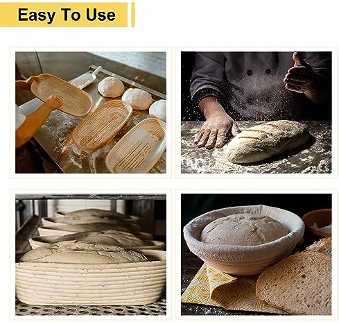Bread Baking Kit with 10-inch and 9-inch Proofing Baskets