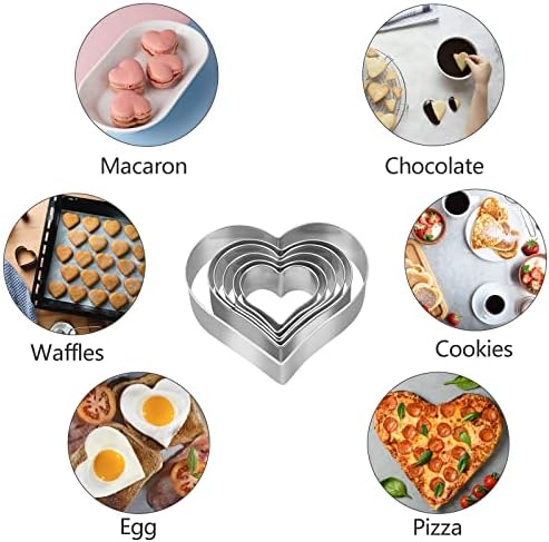 SOSOHOME Heart Cookie Cutter Set 6-Piece