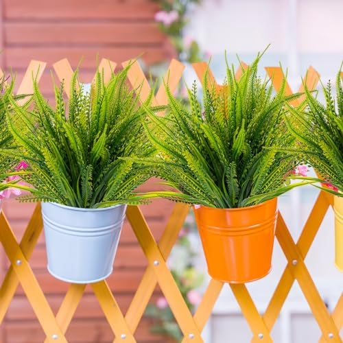 Faux Boston Fern Outdoor Greenery 12 Bundles with Flowers