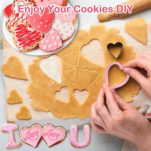 12pcs Heart Cookie Cutter Set Valentines Day Treats Made Easy
