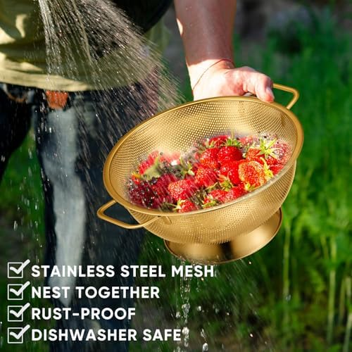 3-Piece Stainless Steel Colander Set
