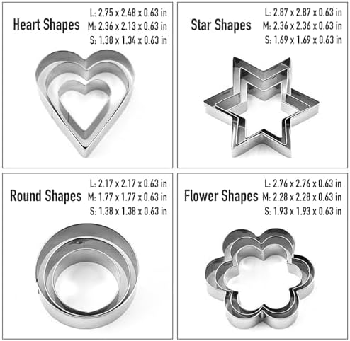 Heart-Shaped Mini Cookie Cutters Perfect for Baking Crafting
