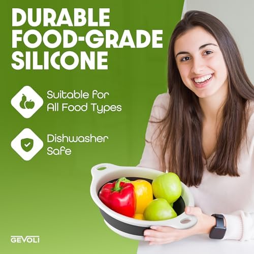 Gevoli Collapsible Colanders Set for Kitchen Use
