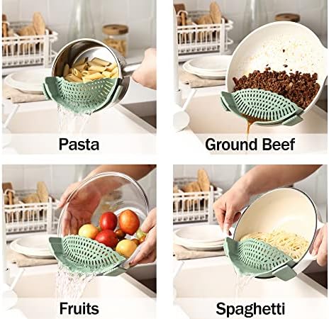 Adjustable Colander Easy Drain and Dry 145-195-inch Collapsible