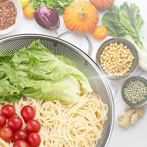 Gulex 3-Quart Stainless Steel Colander for Kitchen