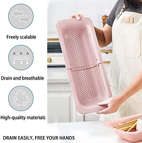 Compact Efficient Kitchen Essential Collapsible Sink Strainer for Fruit Vegetables More