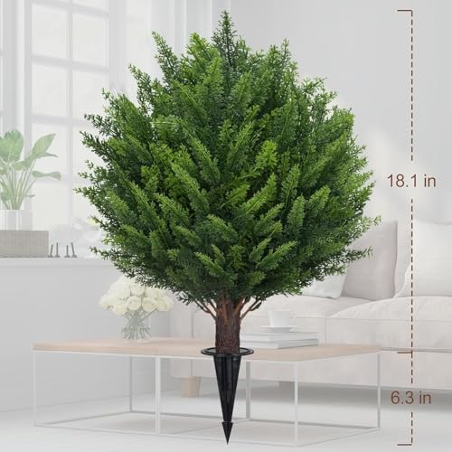 Artificial Set of 2 Cedar Topiary Ball Trees 165