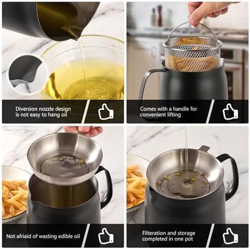 Pure Oil Frequenter 2 in 1 Oil Strainer Deep Fryer