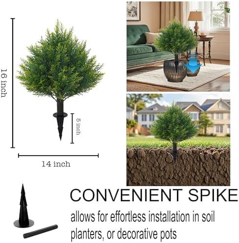 Artificial Cedar Topiary Tree for Front Porch or Garden