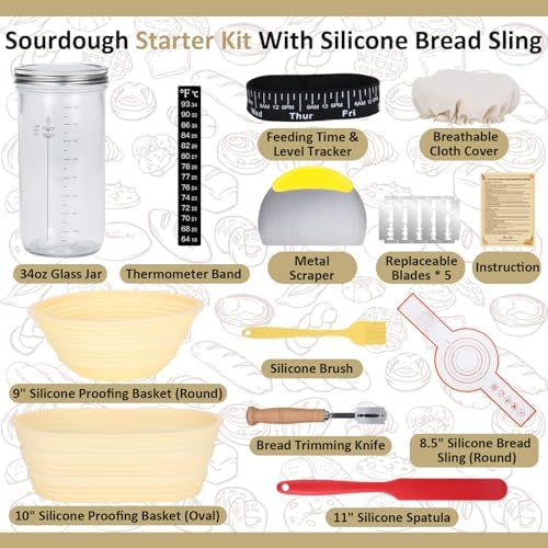 Sourdough Starter Kit for Baking Enthusiasts Complete Home Baking Supplies