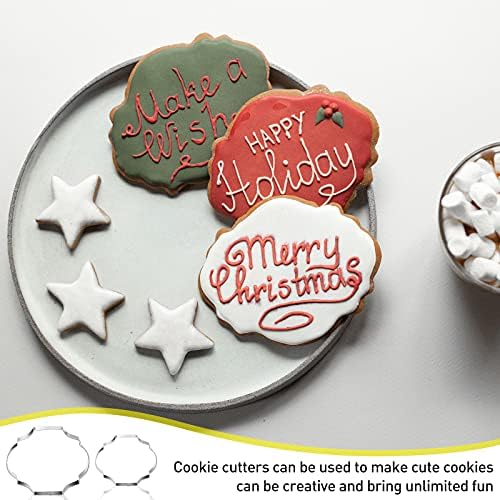 10-Piece Stainless Steel Cookie Cutters Sugar Stirring Pins for Baking