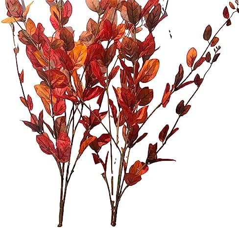 Artificial Fall Rustic Leaves Bush 32 Inch X9 Set of 2