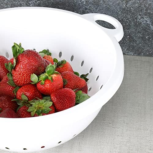 Chef Craft Select Plastic Deep Colander 11x5 inch 5 quart White