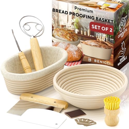 Elevate Your Baking with Benicci Complete Bread Proofing Basket Set
