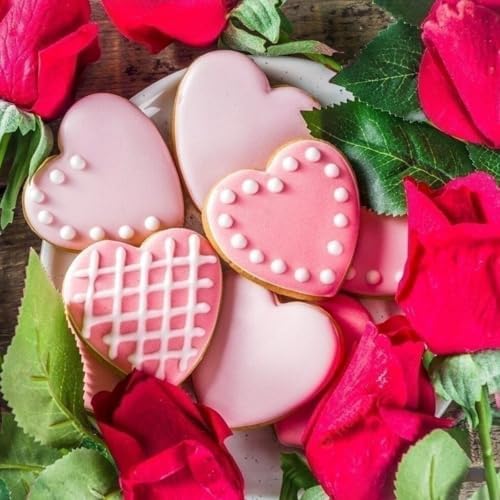 5-Piece Heart Cookie Cutters Valentines Day Baking Tools