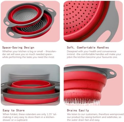 Collapsible Colander Set Eco-Friendly Kitchen Tool