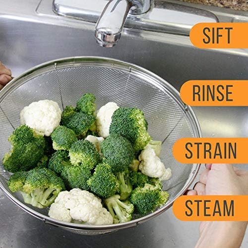 US Kitchen Supply 3-Piece stainless steel colander set