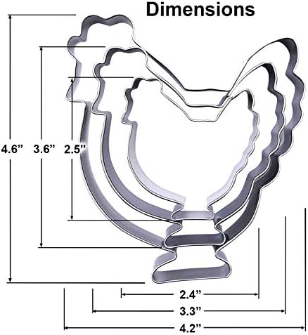 Sweet Cookie Crumbs Chicken Farm Animal Cookie Cutter Set